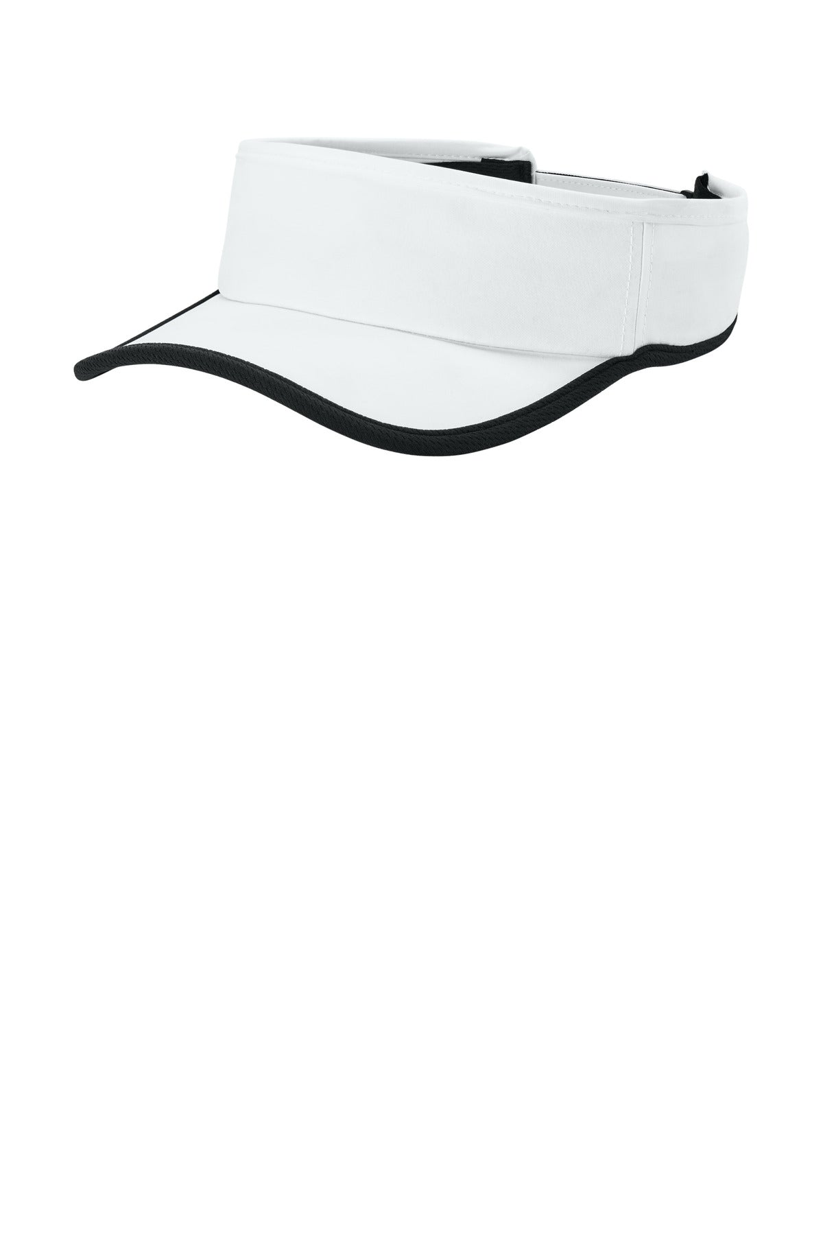 Sport-Tek Repeat Visor STC57 in White/ Black