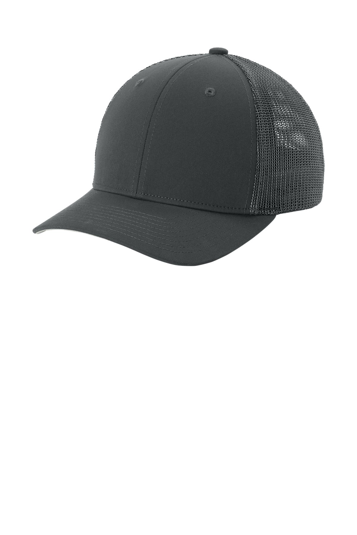 Sport-Tek Stretch-Tek Mesh Back Cap STC60 in Iron Grey/ Iron Grey
