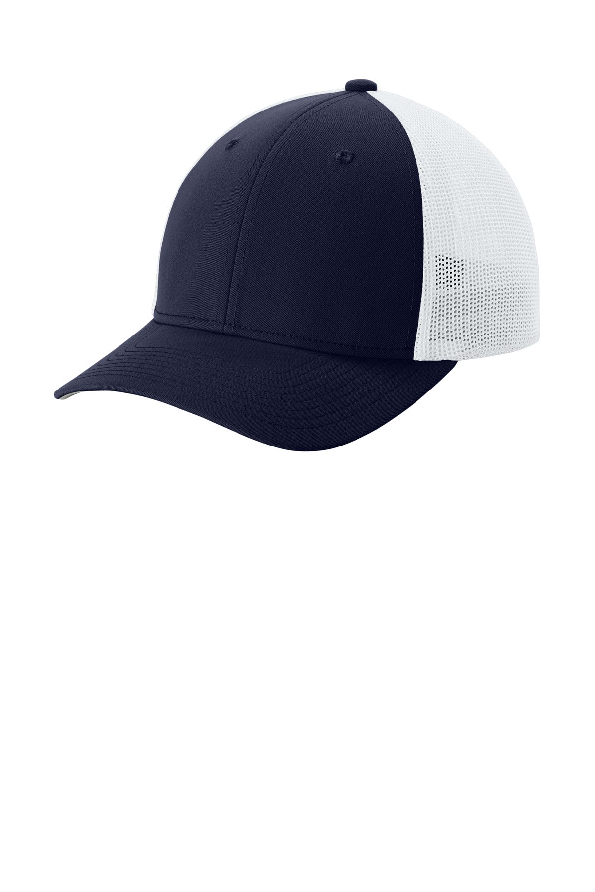 Sport-Tek Stretch-Tek Mesh Back Cap STC60 in True Navy/ White