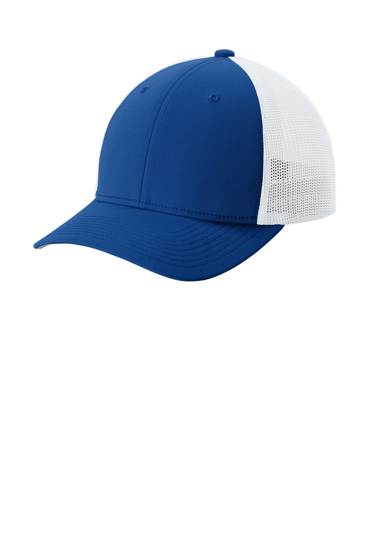 Sport-Tek Stretch-Tek Mesh Back Cap STC60 in True Royal/ White