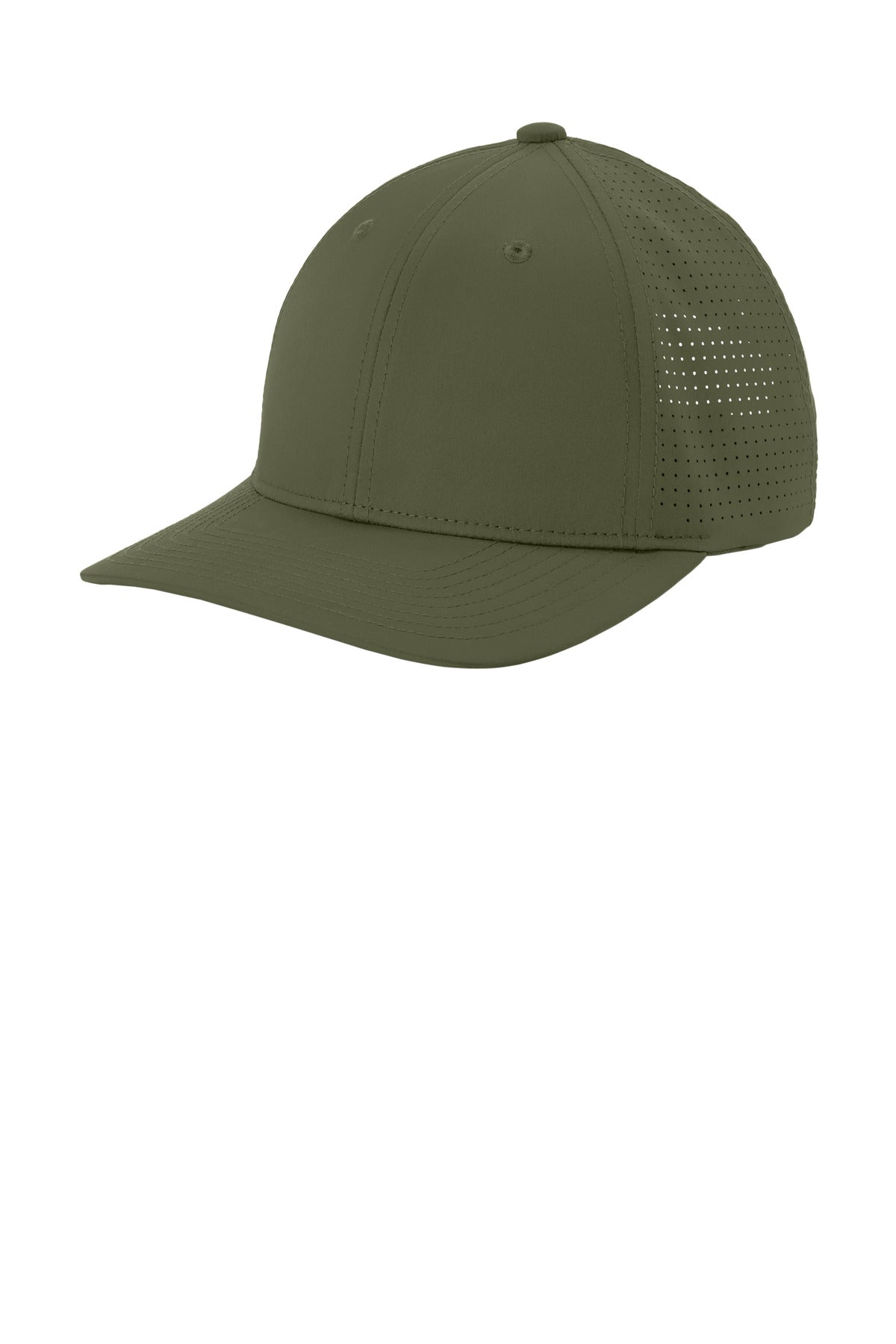 Sport-Tek Pro-Cut Adjustable Cap STC65 in Olive Drab Green