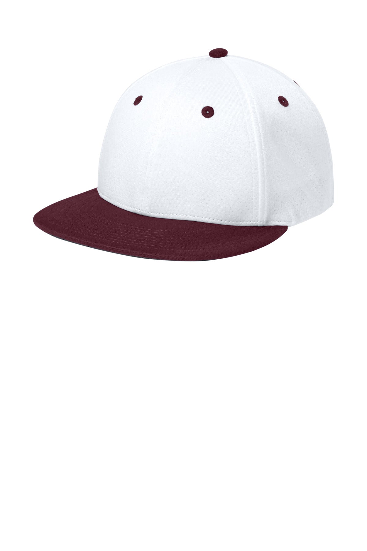Sport-Tek Impact Mesh Stretch-Tek Cap STC70 in White/ Maroon/ White