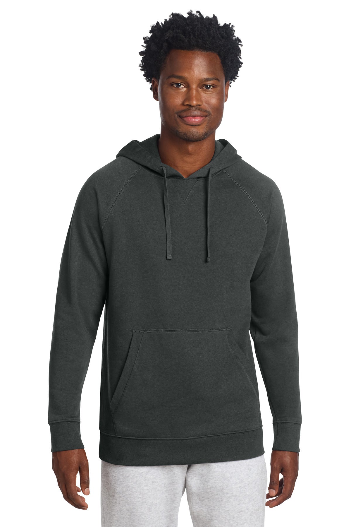 Sport-Tek Drive Fleece Pullover Hoodie STF200 in Charcoal Grey