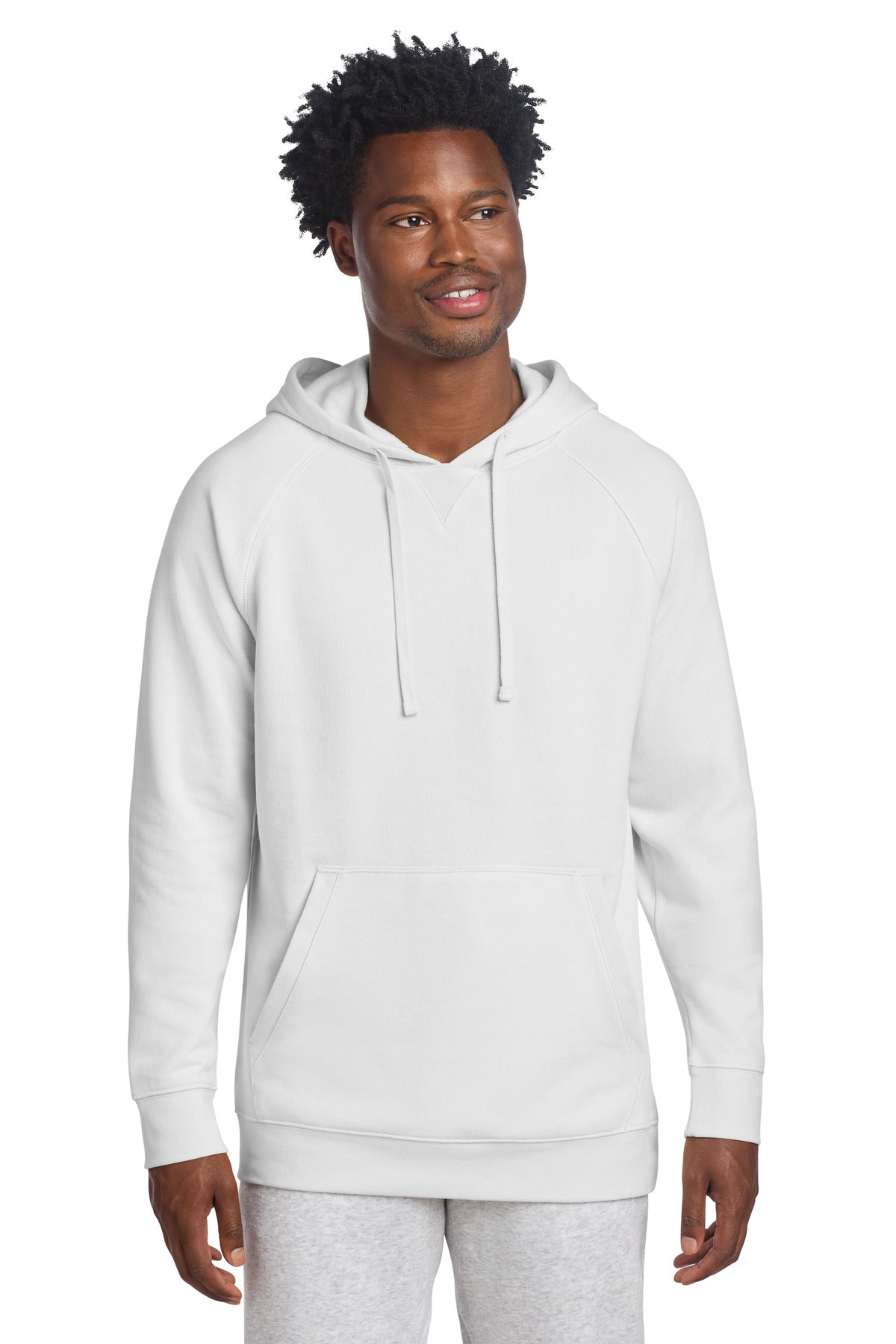 Sport-Tek Drive Fleece Pullover Hoodie STF200 in White
