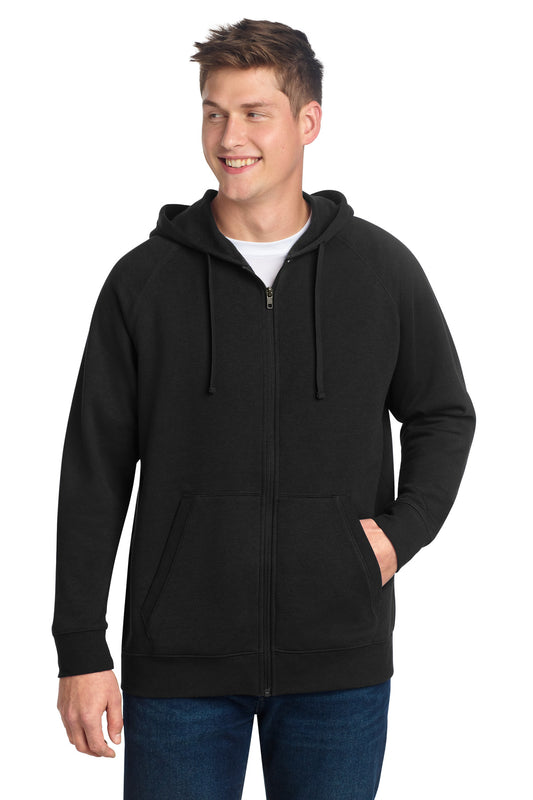 Sport-Tek Drive Fleece Hooded Full-Zip STF201 in Black