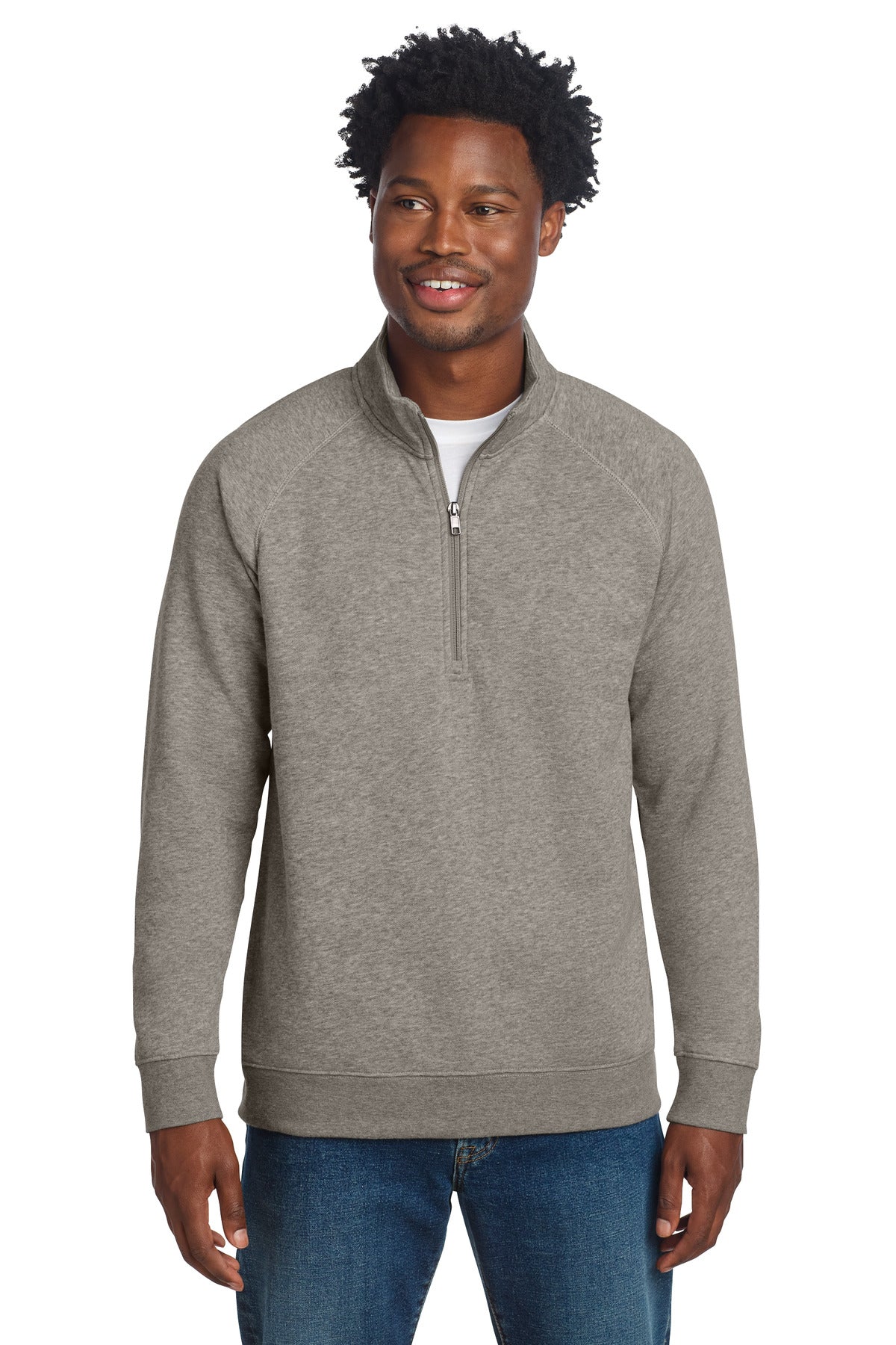 Sport-Tek Drive Fleece 1/4-Zip Pullover STF202 in Vintage Heather
