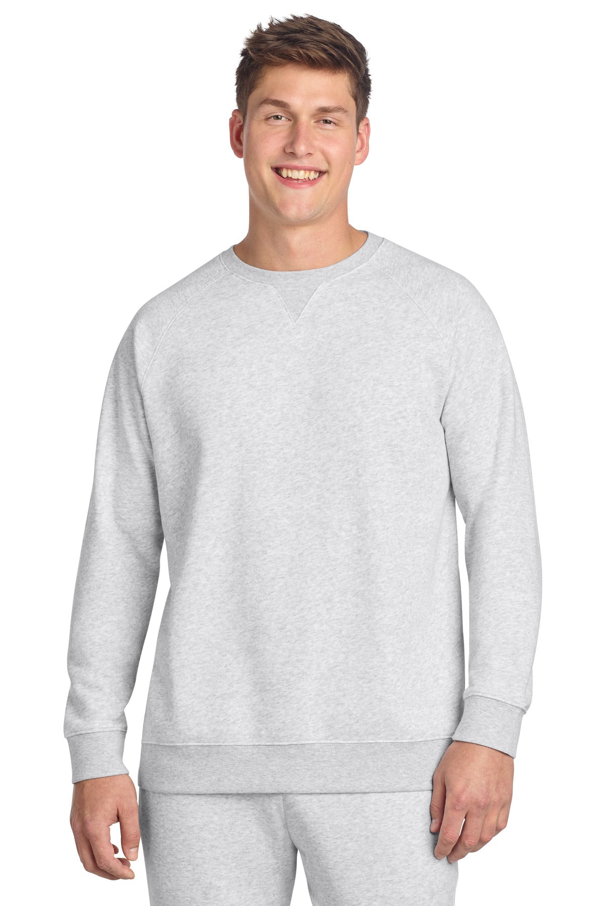 Sport-Tek Drive Fleece Crewneck STF203 in Athletic Heather