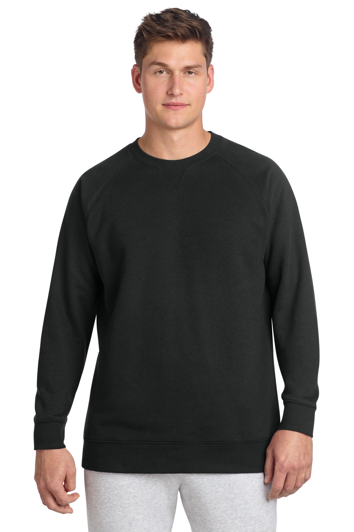 Sport-Tek Drive Fleece Crewneck STF203 in Black