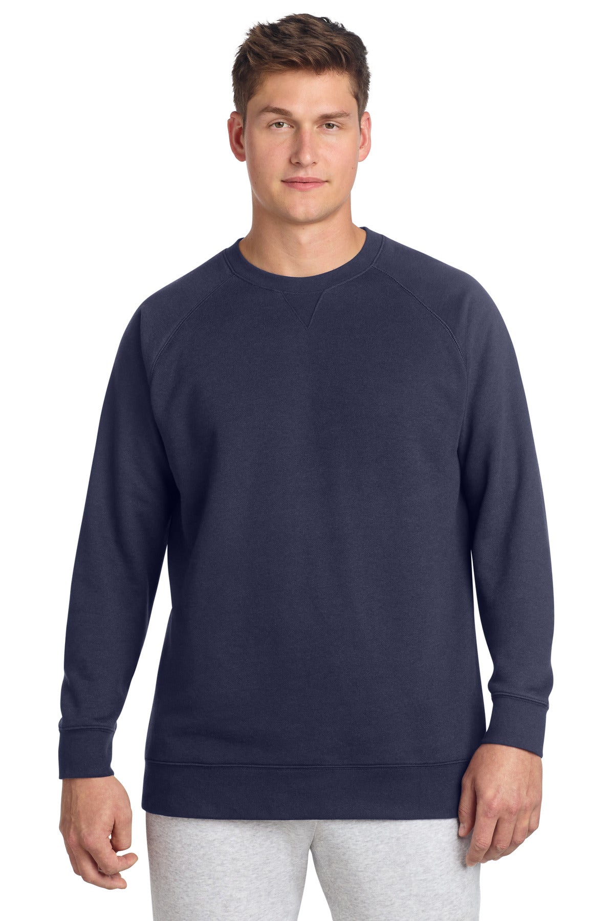 Sport-Tek Drive Fleece Crewneck STF203 in True Navy