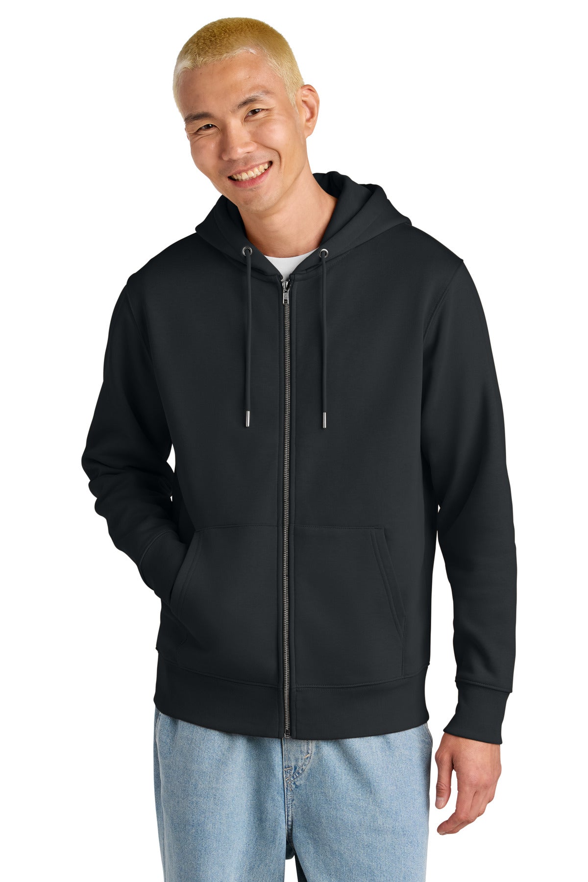 Stanley/Stella Unisex Cultivator 2.0 Full-Zip Hooded Sweatshirt SXU005 in Black