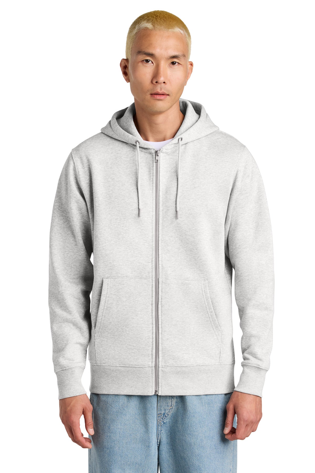 Stanley/Stella Unisex Cultivator 2.0 Full-Zip Hooded Sweatshirt SXU005 in Cool Heather Grey