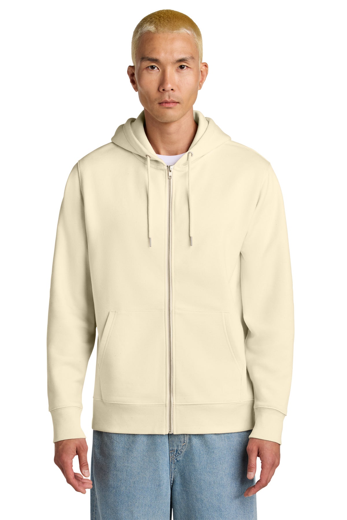 Stanley/Stella Unisex Cultivator 2.0 Full-Zip Hooded Sweatshirt SXU005 in Natural Raw