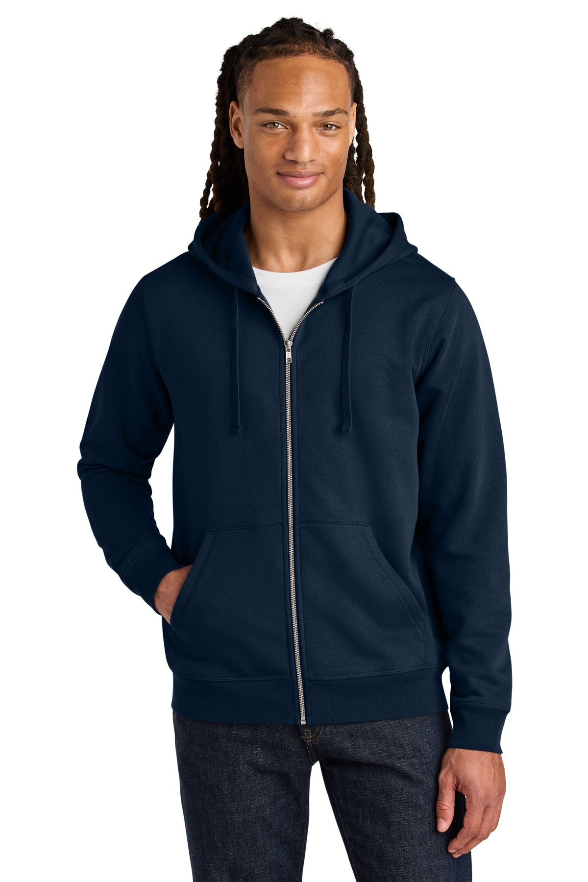 Stanley/Stella Unisex Mixer Full-Zip Hooded Sweatshirt SXU011 in French Navy
