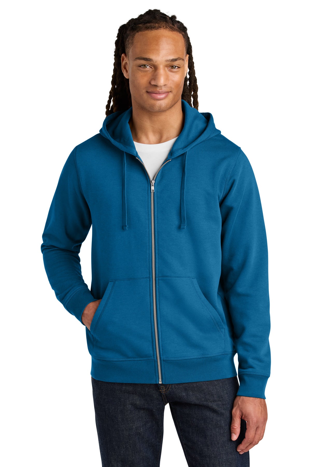 Stanley/Stella Unisex Mixer Full-Zip Hooded Sweatshirt SXU011 in Royal Blue