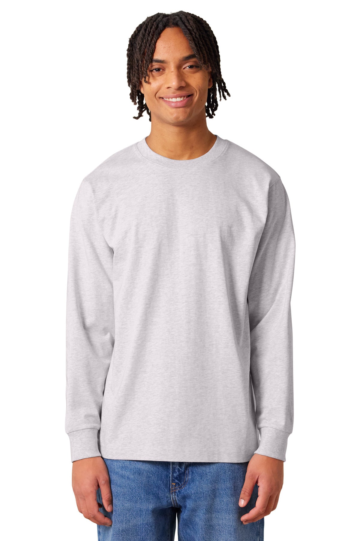 Stanley/Stella Unisex Freestyler Heavyweight Long Sleeve Tee SXU023 in Cool Heather Grey