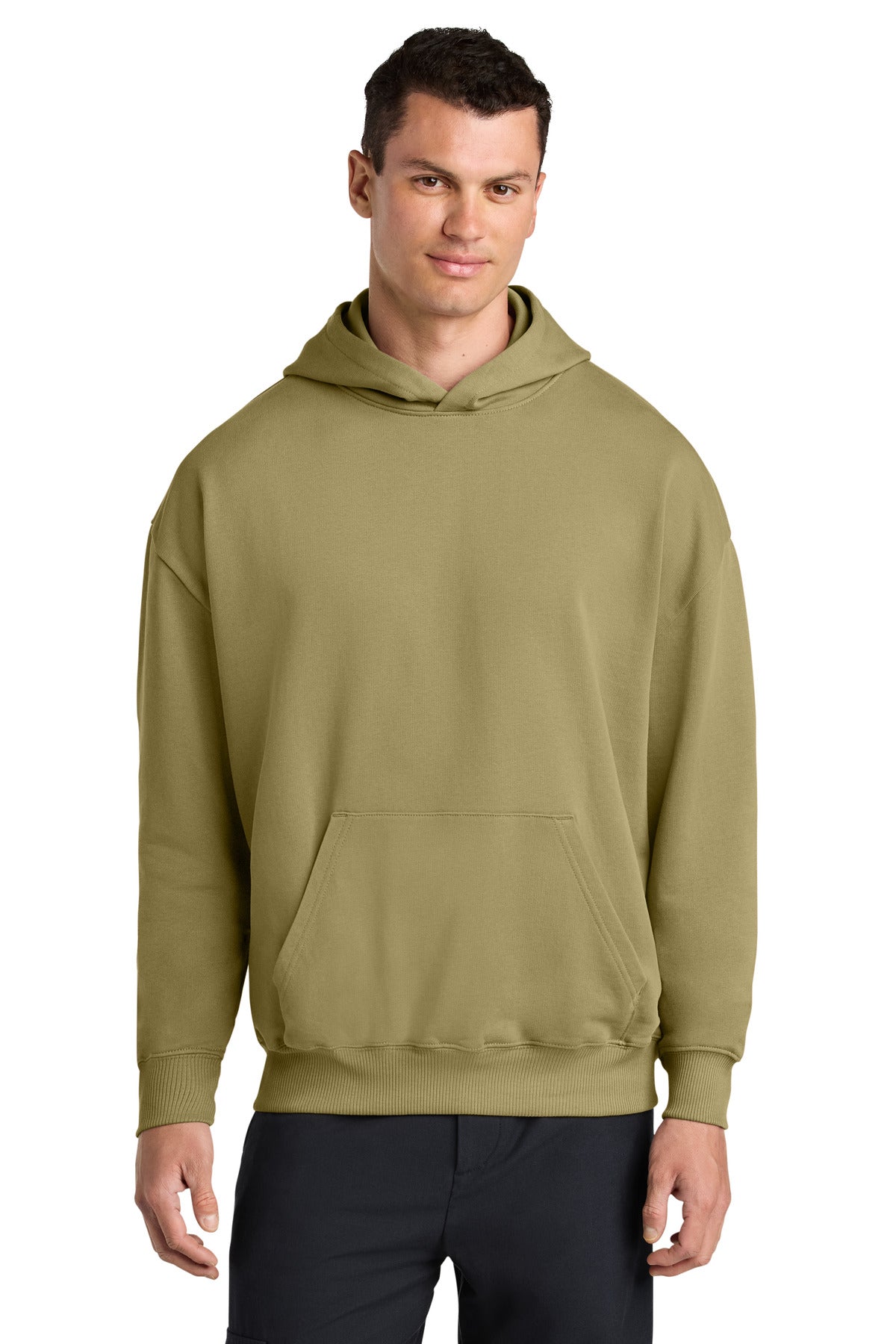 Stanley/Stella Unisex Cooper Dry Hooded Sweatshirt SXU028 in Faded Olive