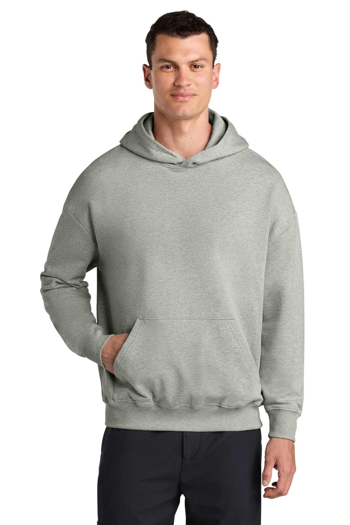 Stanley/Stella Unisex Cooper Dry Hooded Sweatshirt SXU028 in Heather Grey