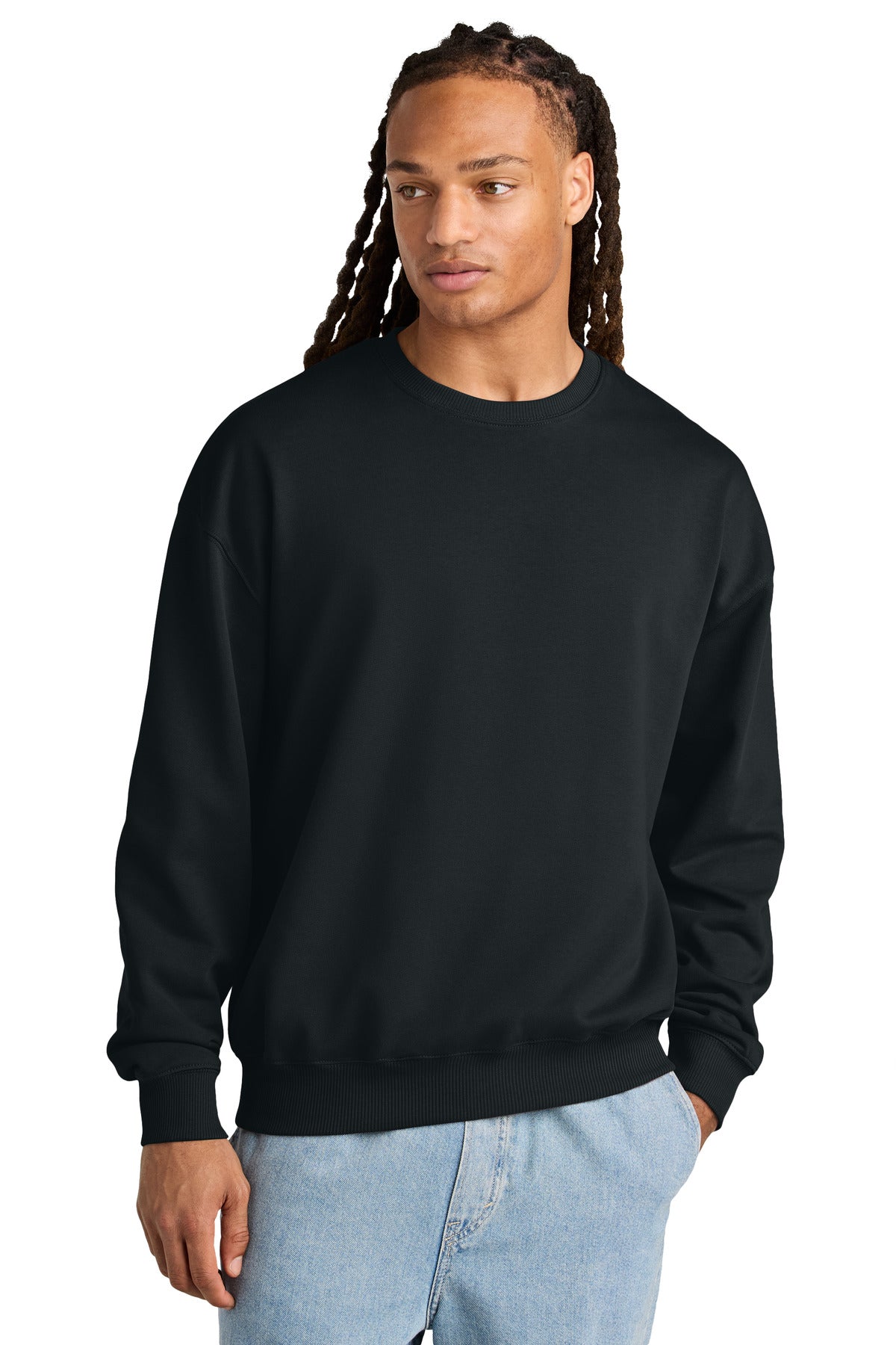Stanley/Stella Unisex Ledger Dry Crewneck Sweatshirt SXU029 in Black
