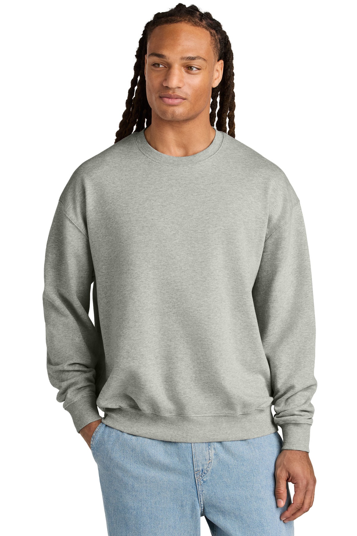 Stanley/Stella Unisex Ledger Dry Crewneck Sweatshirt SXU029 in Heather Grey