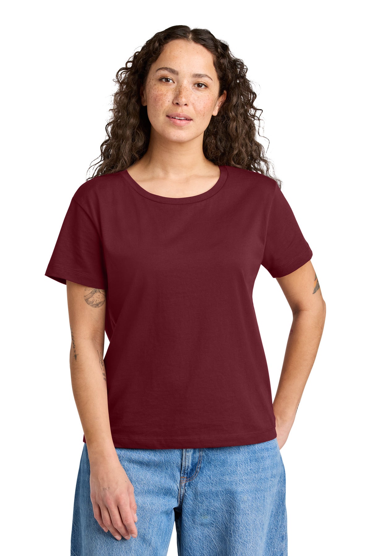 Stanley/Stella Women's Stella Serena Scoop Neck Tee SXW008 in Burgundy