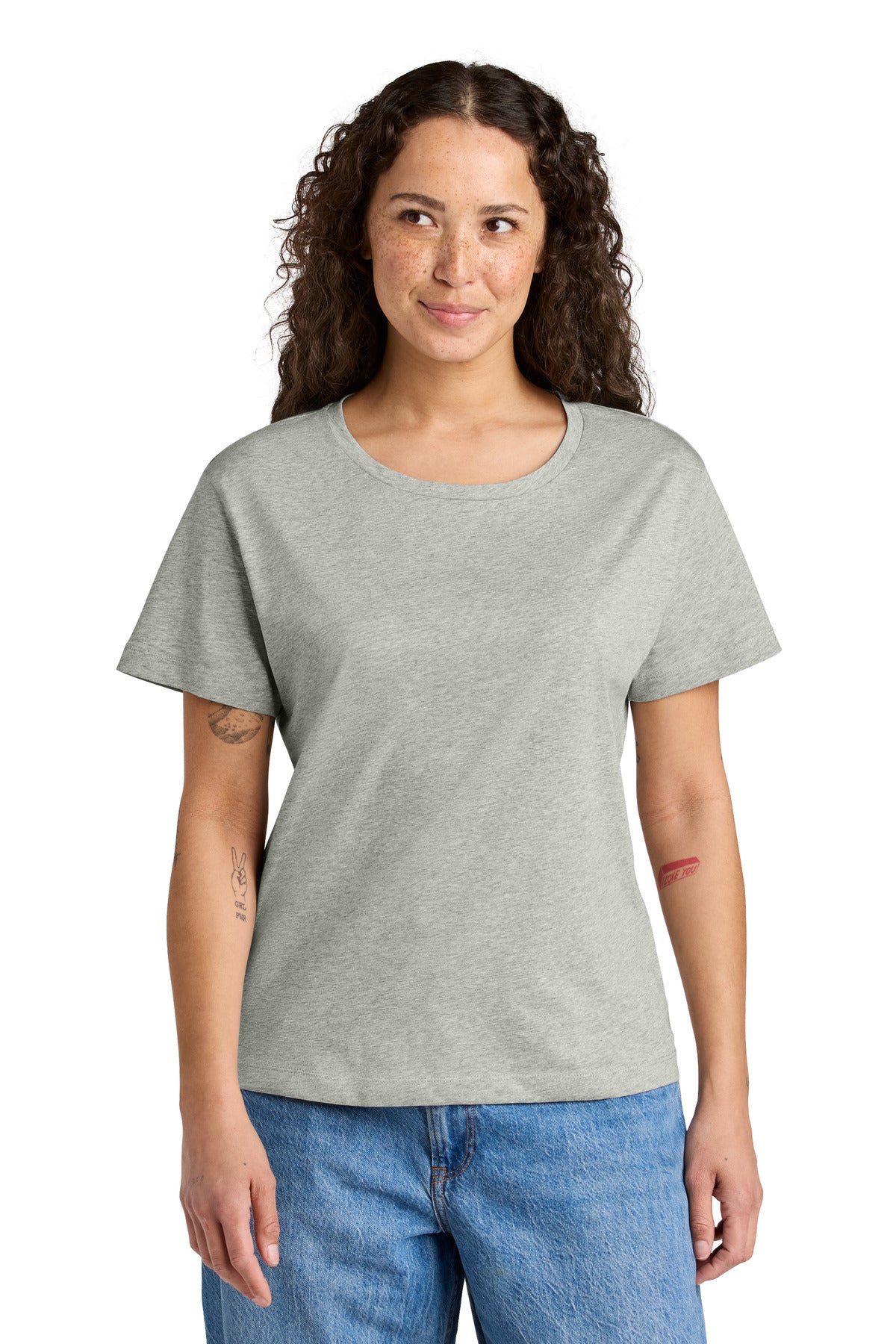 Stanley/Stella Women's Stella Serena Scoop Neck Tee SXW008 in Heather Grey