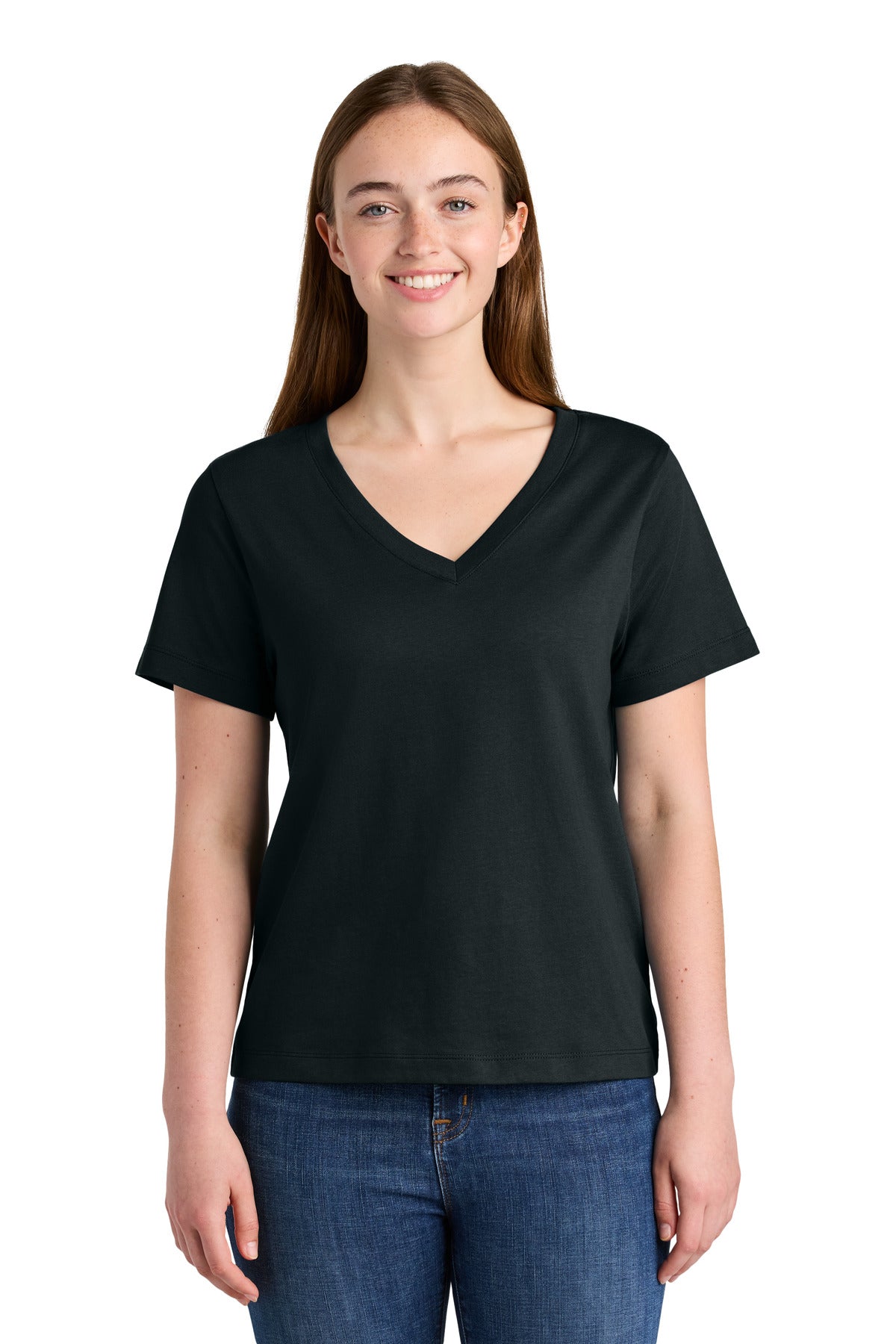 Stanley/Stella Women's Stella Isla V-Neck Tee SXW032 in Black