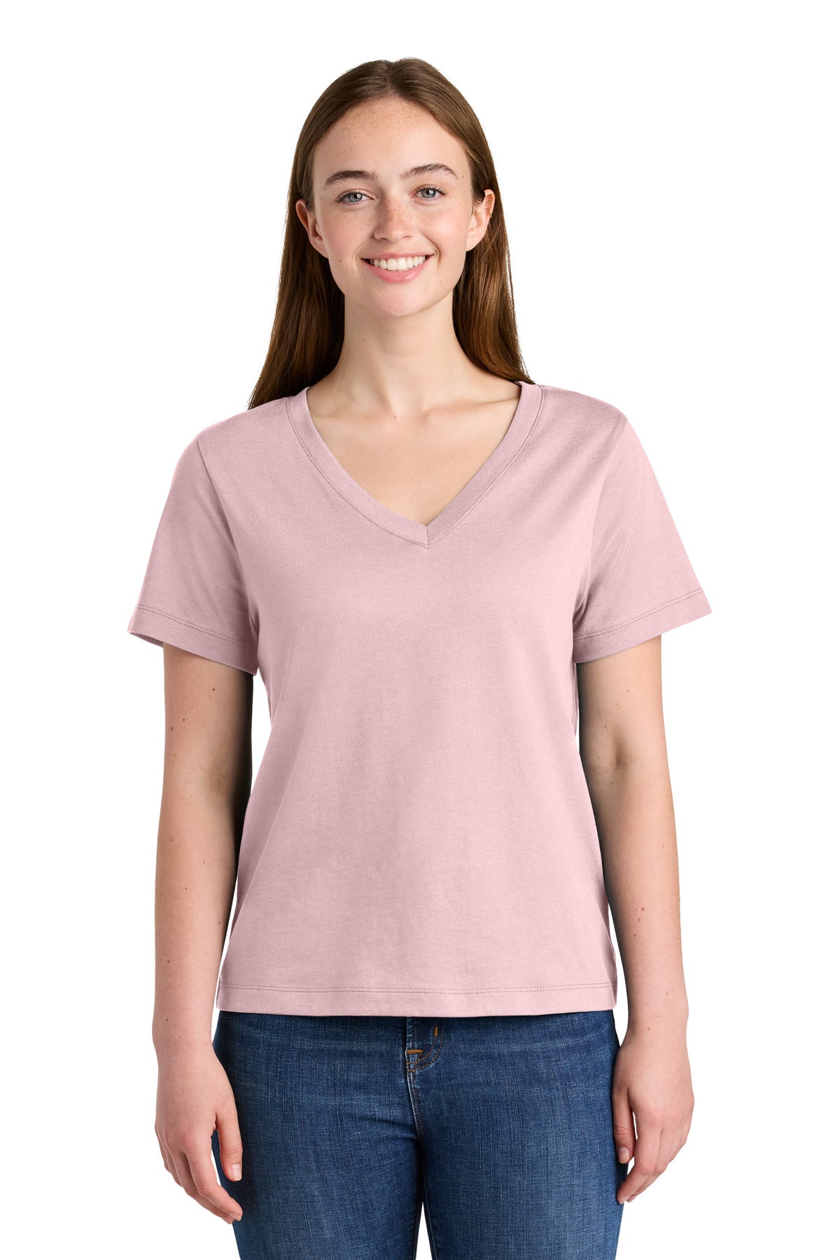Stanley/Stella Women's Stella Isla V-Neck Tee SXW032 in Cotton Pink