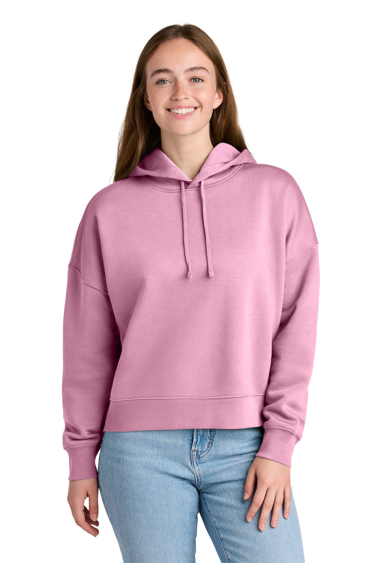 Stanley/Stella Women's Stella Nora Hooded Sweatshirt SXW035 in Bubble Pink