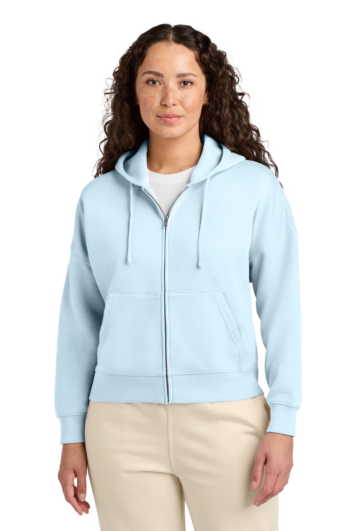 Stanley/Stella Women's Stella Ida Full-Zip Hooded Sweatshirt SXW037 in Blue Ice