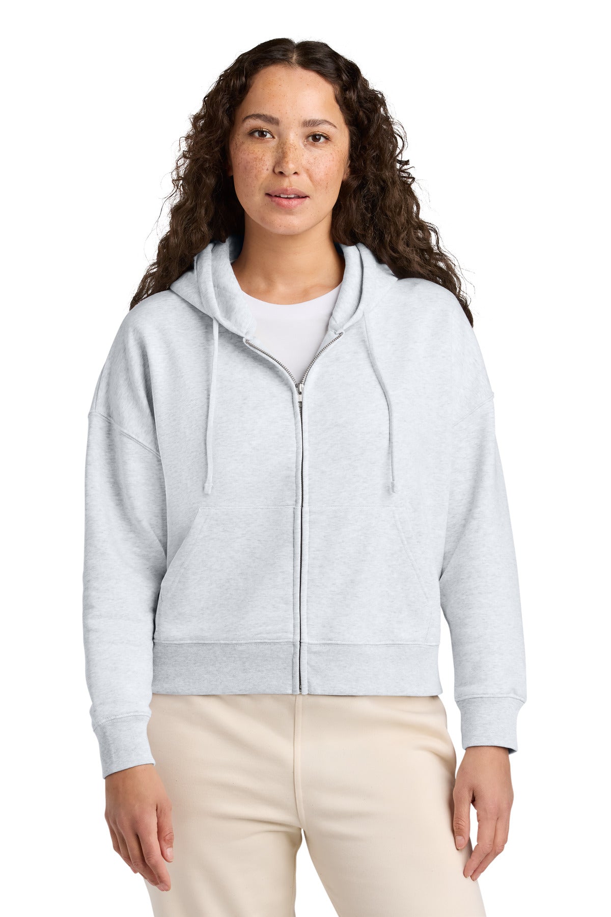 Stanley/Stella Women's Stella Ida Full-Zip Hooded Sweatshirt SXW037 in Cool Heather Grey
