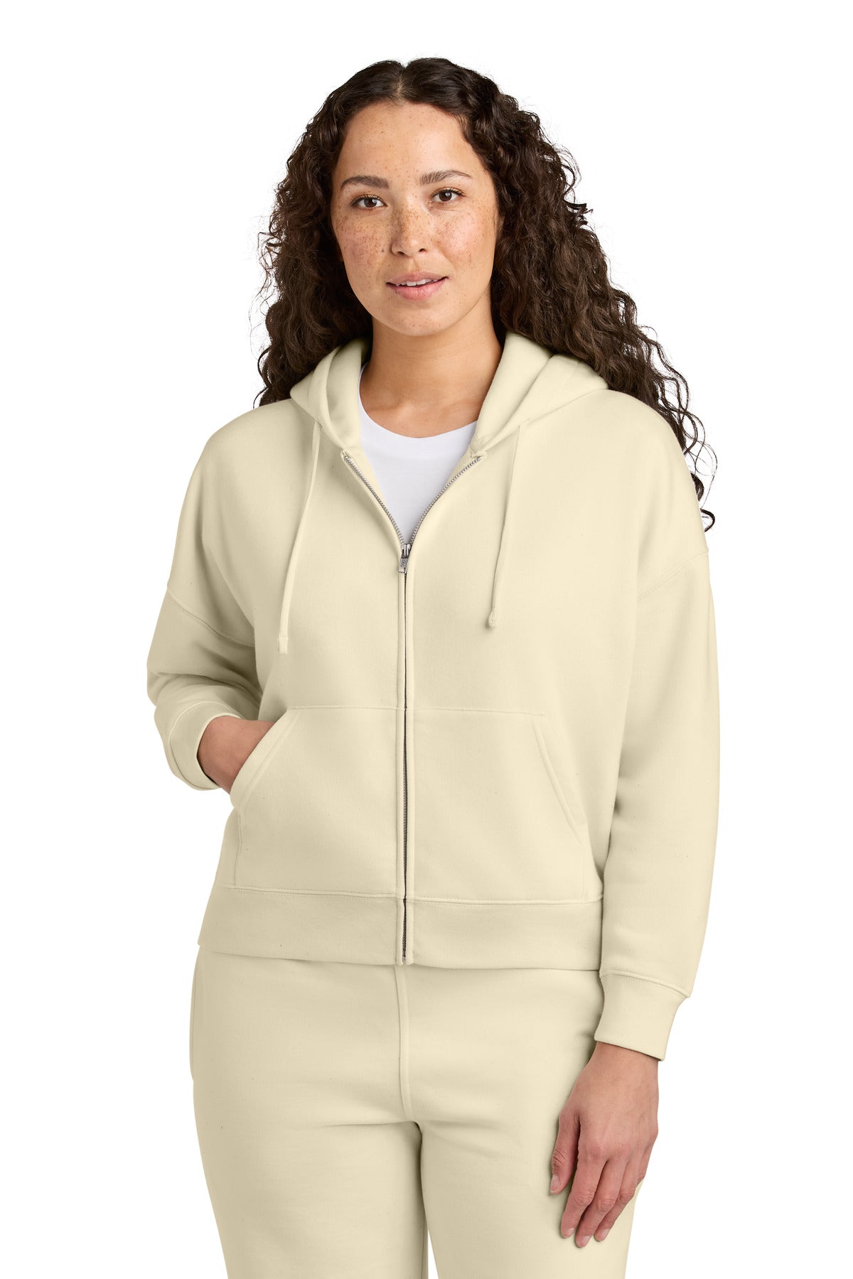 Stanley/Stella Women's Stella Ida Full-Zip Hooded Sweatshirt SXW037 in Natural Raw