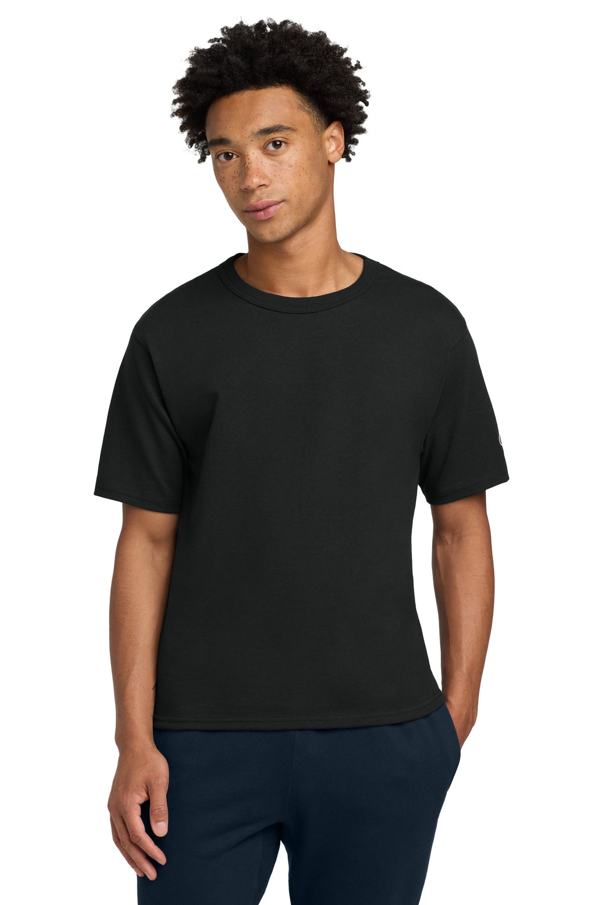 Champion   Heritage 7-Oz. Jersey Tee T105 in Black