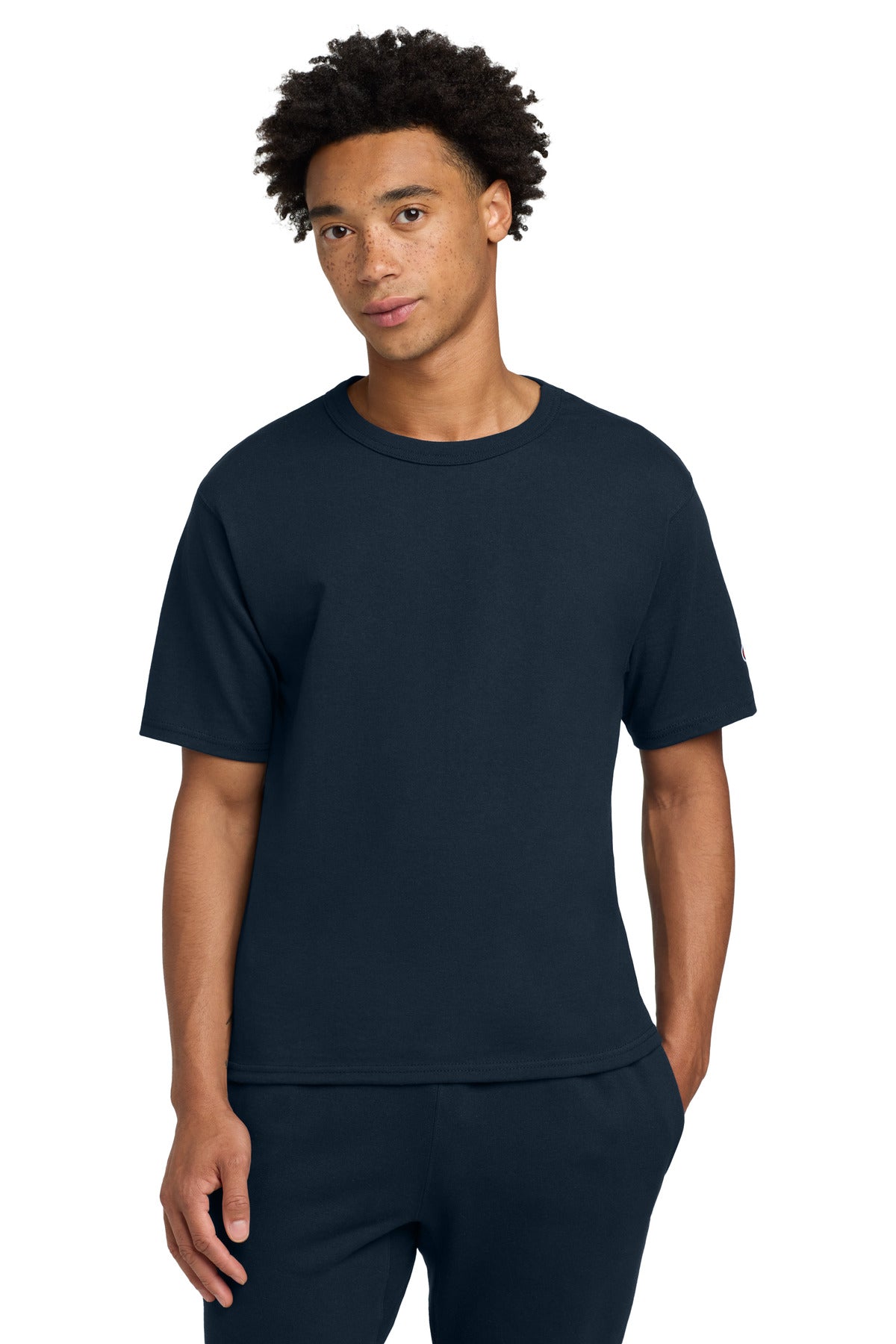 Champion   Heritage 7-Oz. Jersey Tee T105 in Navy