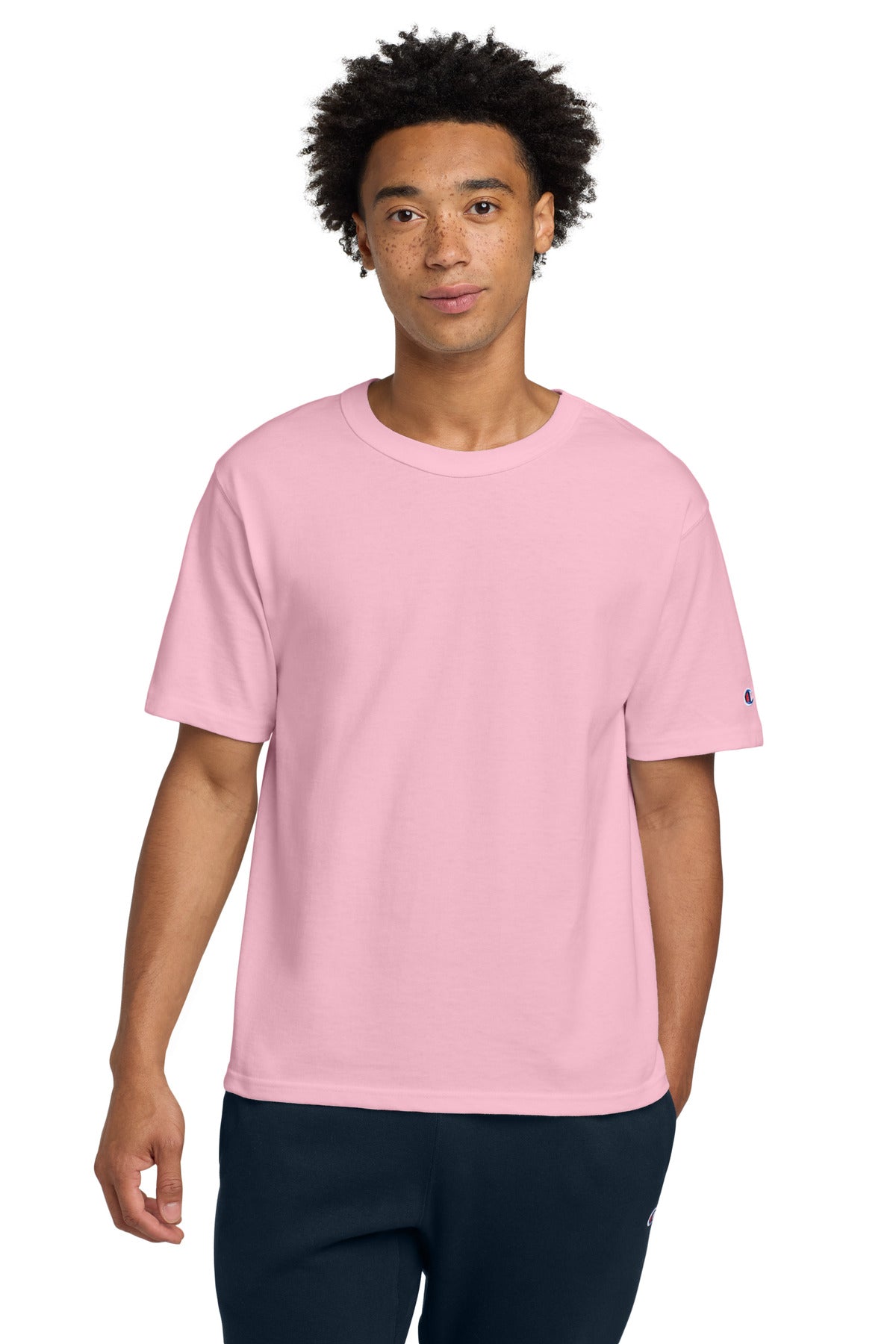 Champion   Heritage 7-Oz. Jersey Tee T105 in Pink Candy