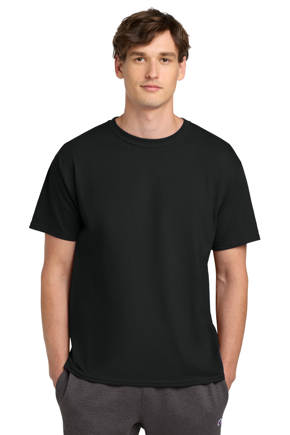 Champion   Heritage 6-Oz. Jersey Tee T425 in Black