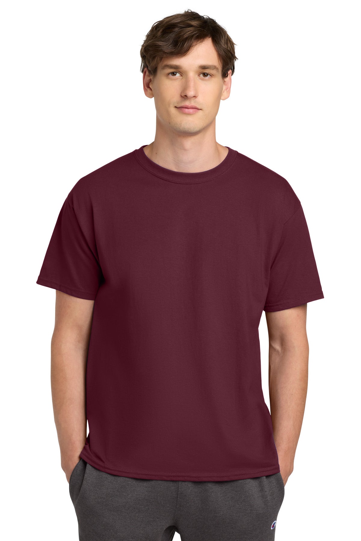 Champion   Heritage 6-Oz. Jersey Tee T425 in Cardinal