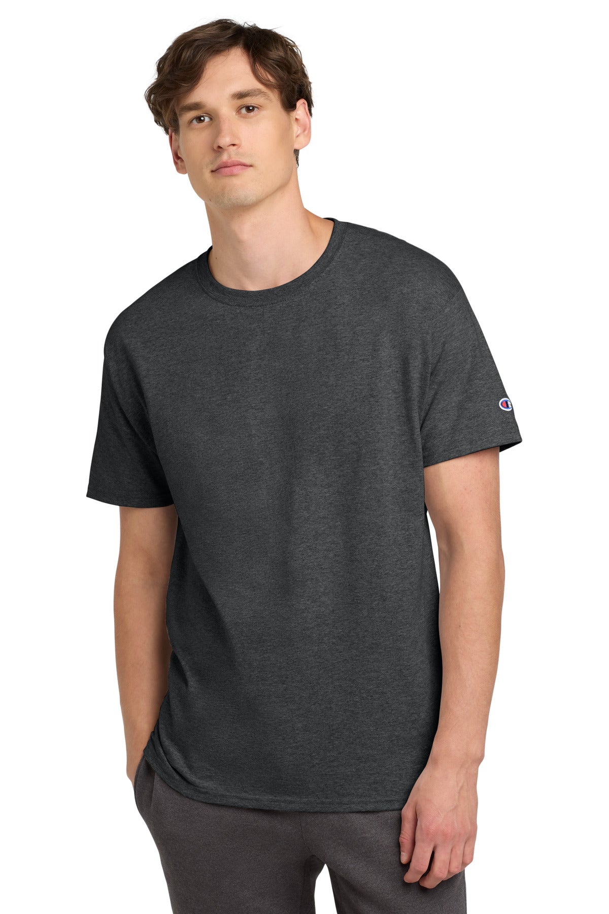Champion   Heritage 6-Oz. Jersey Tee T425 in Charcoal Heather