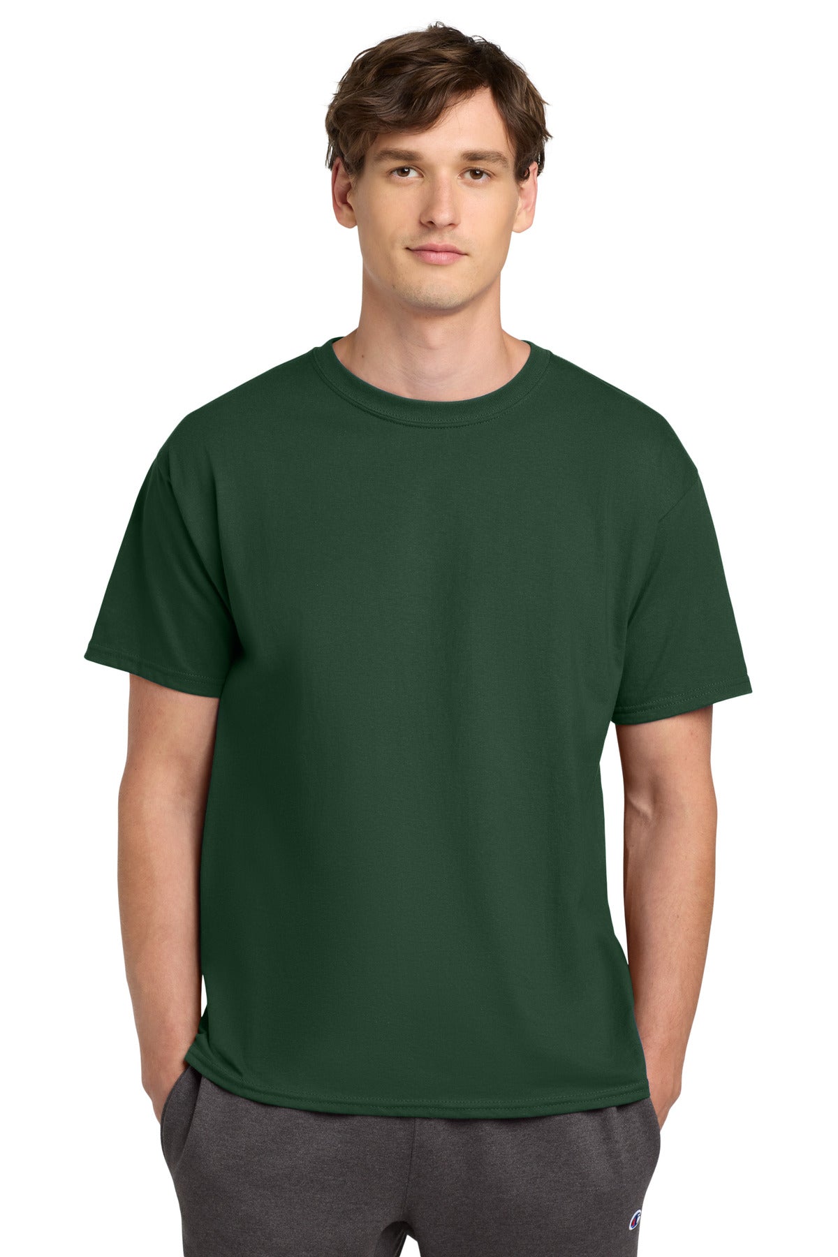 Champion   Heritage 6-Oz. Jersey Tee T425 in Dark Green