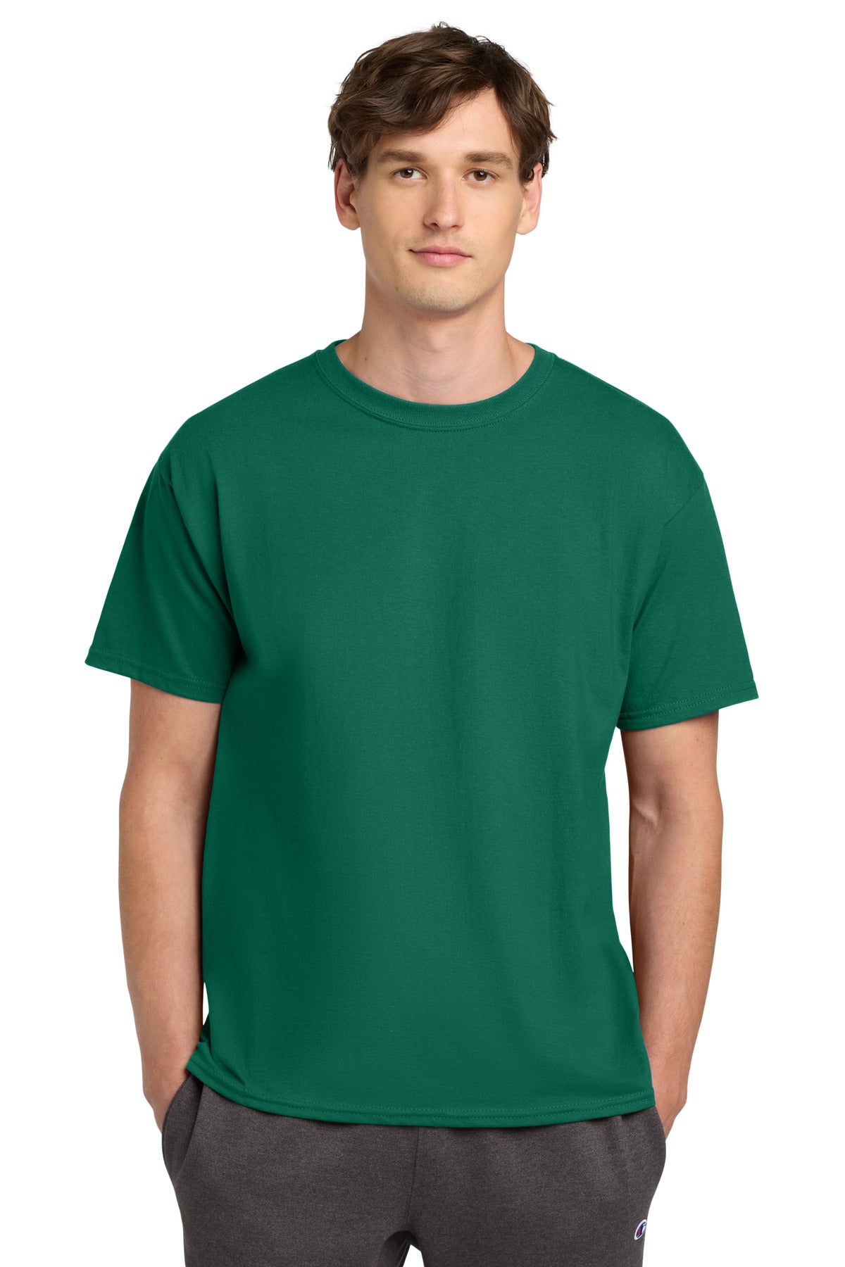Champion   Heritage 6-Oz. Jersey Tee T425 in Emerald Green