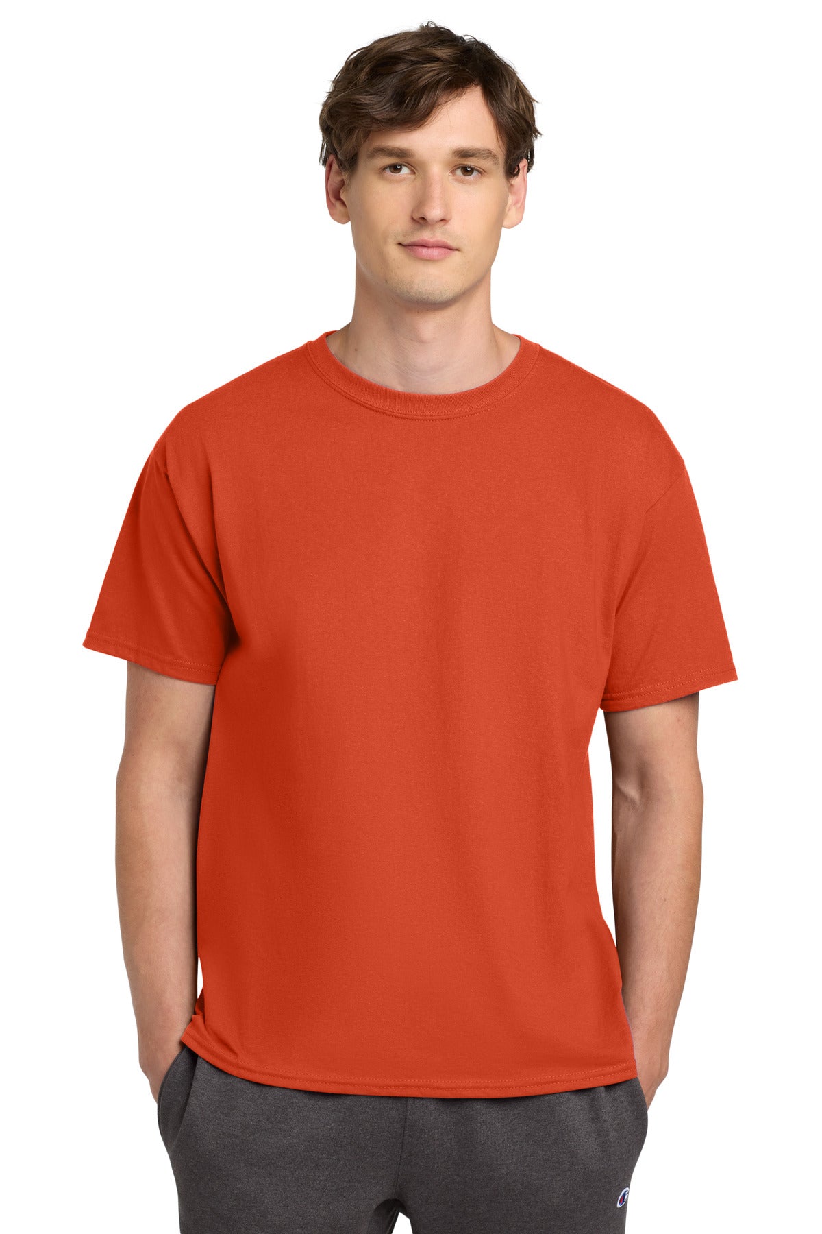 Champion   Heritage 6-Oz. Jersey Tee T425 in Orange