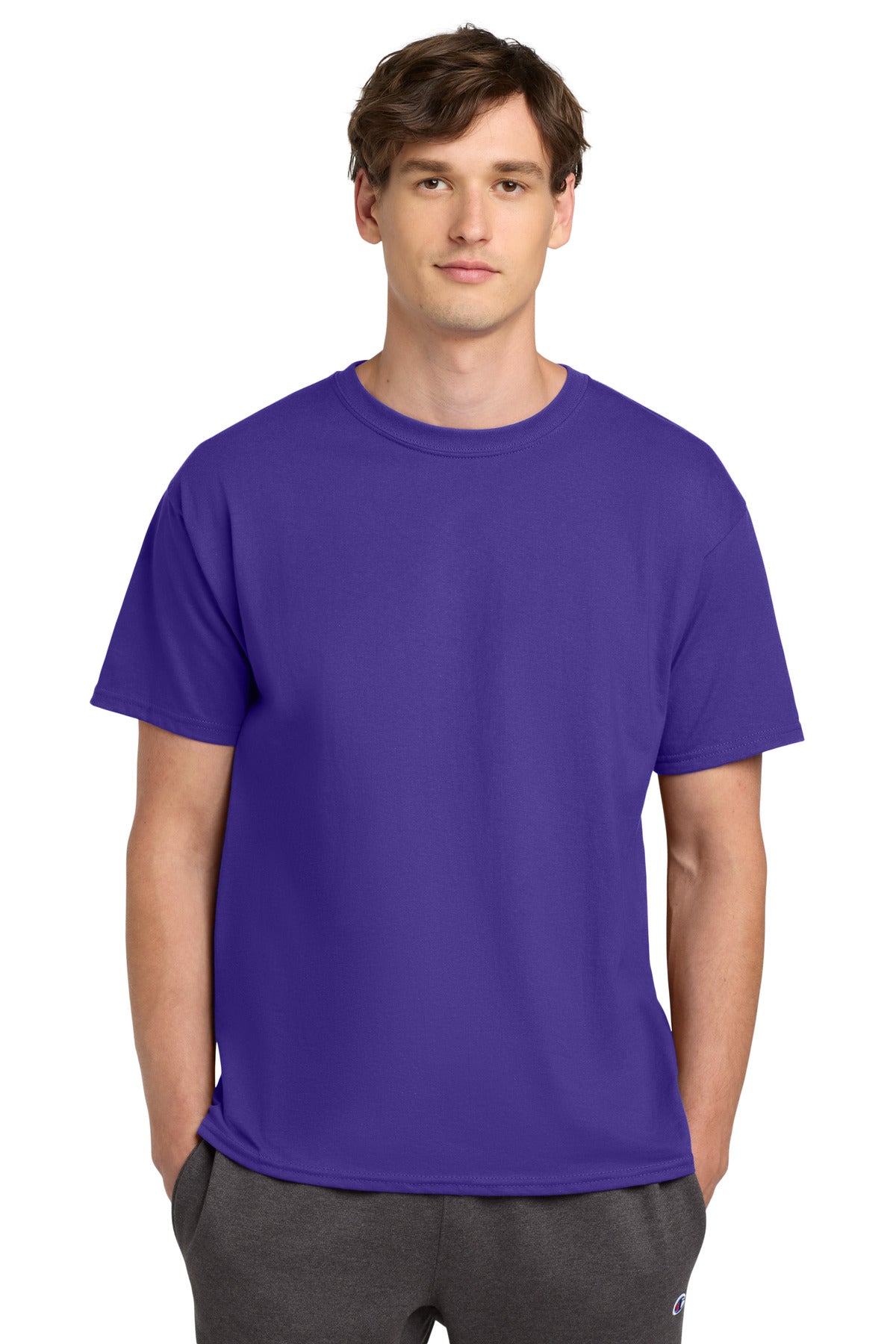 Champion   Heritage 6-Oz. Jersey Tee T425 in Purple