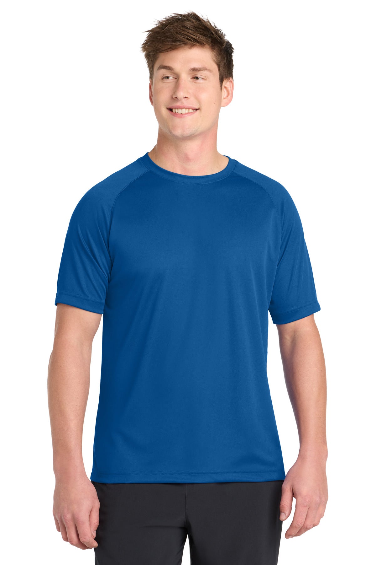 Sport-Tek Dry Zone Short Sleeve Raglan T-Shirt. T473 in True Royal