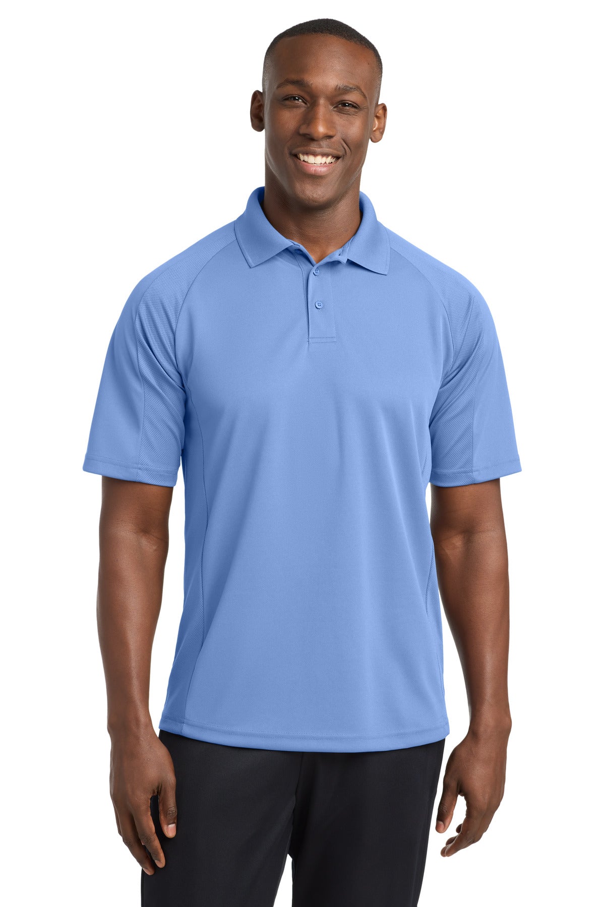 Sport-Tek Dri-Mesh Pro Polo. T474 in Carolina Blue