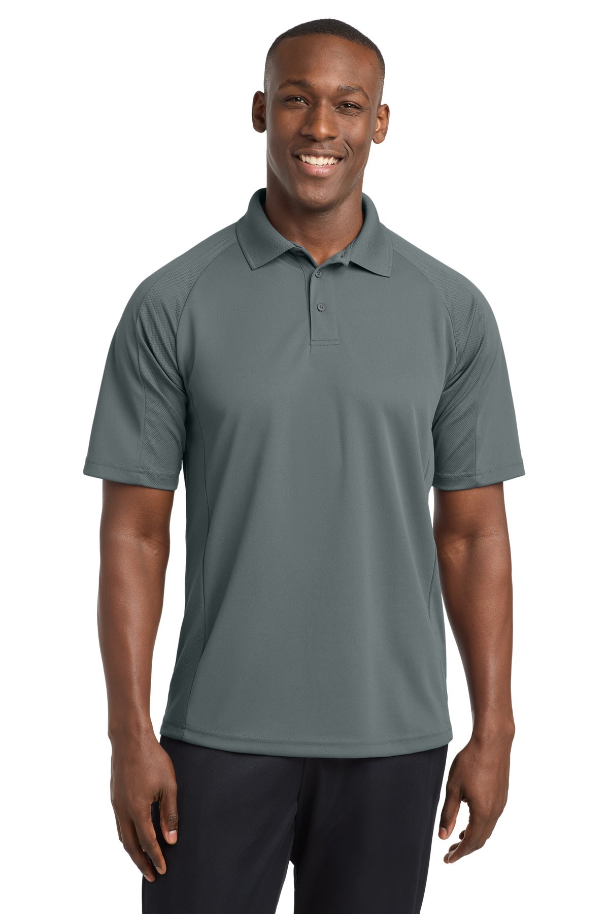 Sport-Tek Dri-Mesh Pro Polo. T474 in Steel