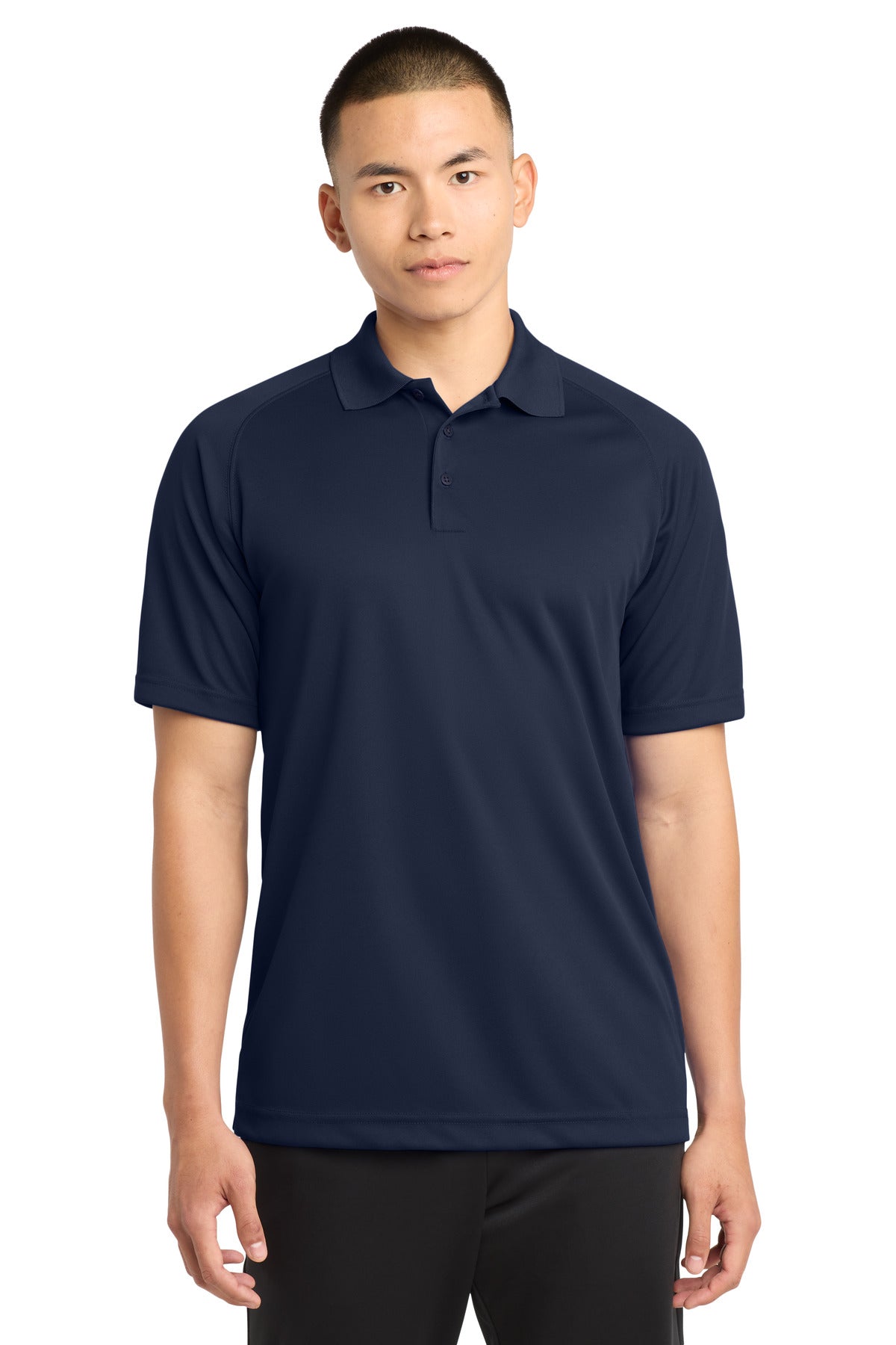 Sport-Tek Dry Zone Raglan Polo. T475 in True Navy