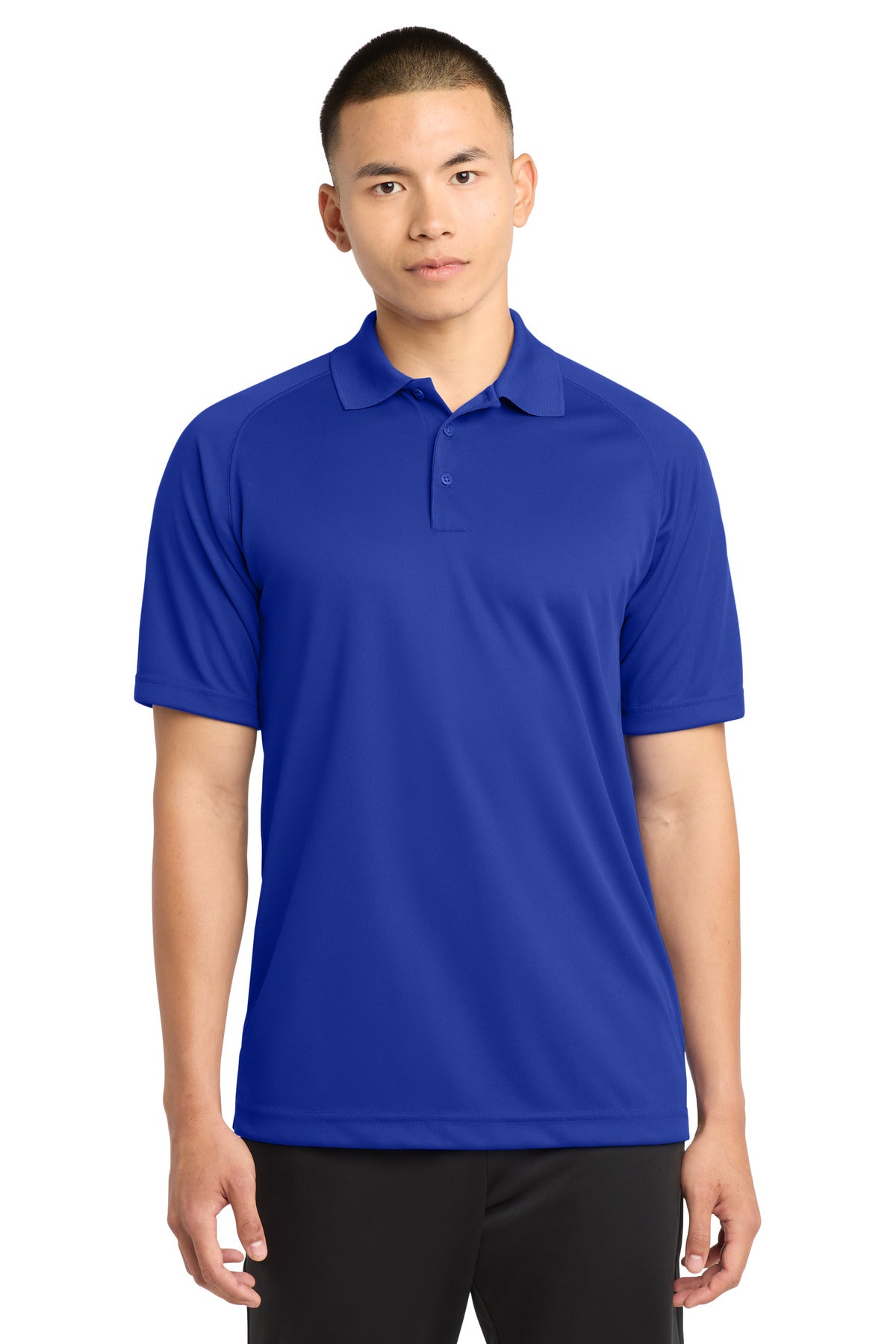 Sport-Tek Dry Zone Raglan Polo. T475 in True Royal