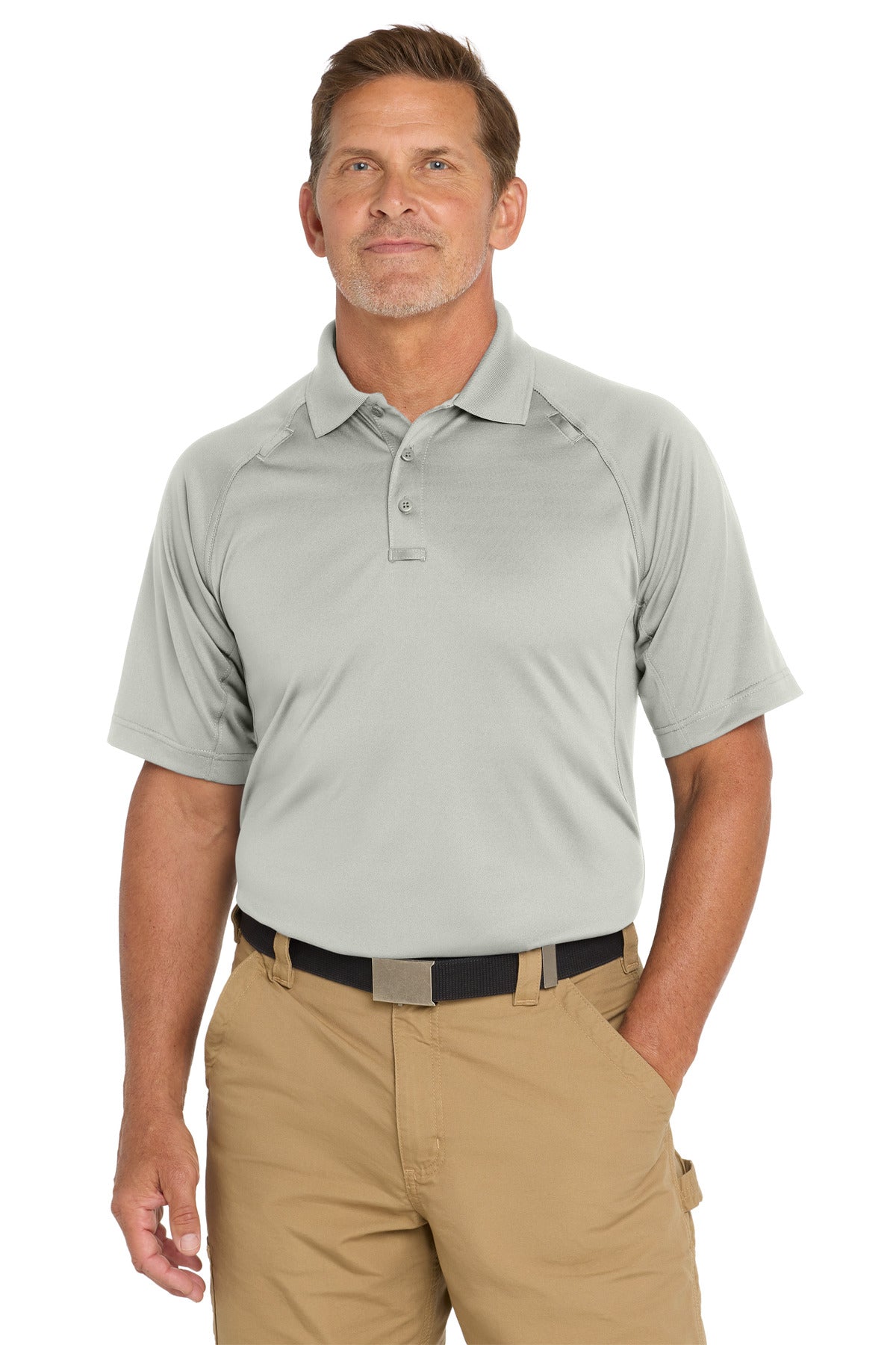 CornerStone Tall Select Snag-Proof Tactical Polo. TLCS410 in Light Grey
