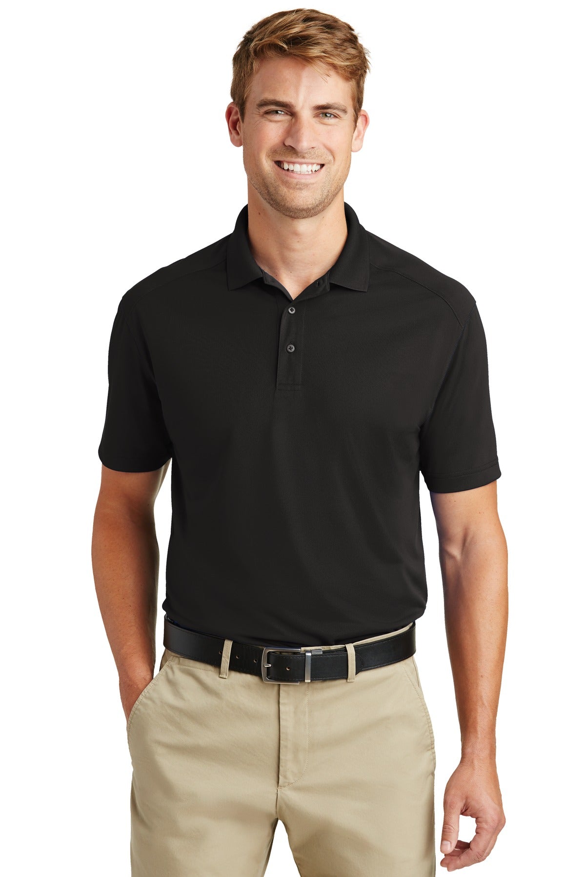 CornerStone  Tall Select Lightweight Snag-Proof Polo TLCS418 in Black