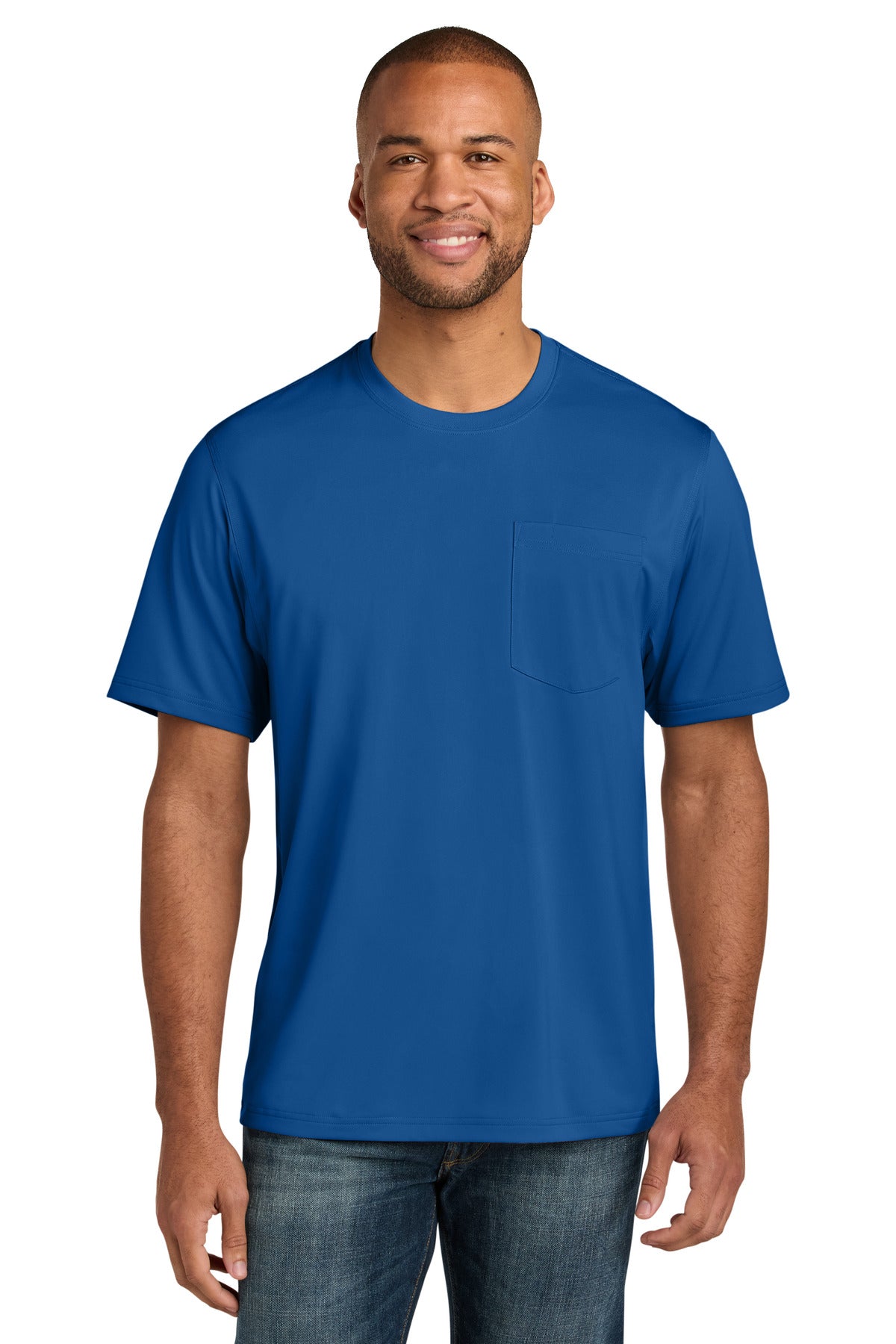 CornerStone Tall Workwear Pro Short Sleeve Pocket Tee TLCS440P in Royal