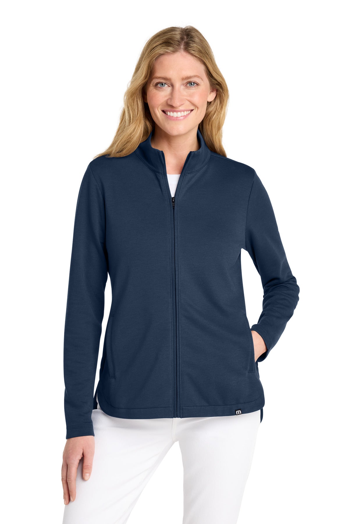 TravisMathew Women's Coveside Full-Zip TM1LD001 in Blue Nights